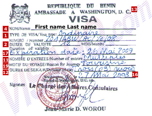 Benin Visa